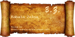 Babala Zolna névjegykártya